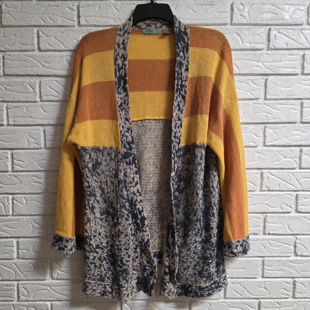 Anthropologie Maple Open-Front Sweater